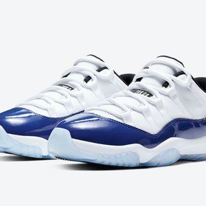 Air Jordan11 white and blue low top Kang buckle